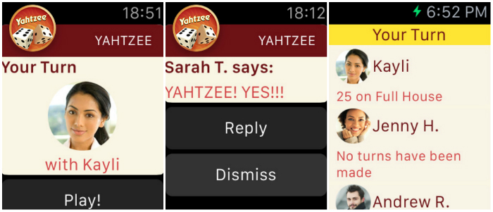 Top 10 Games For Apple Watch-YAHTZEE With Buddies